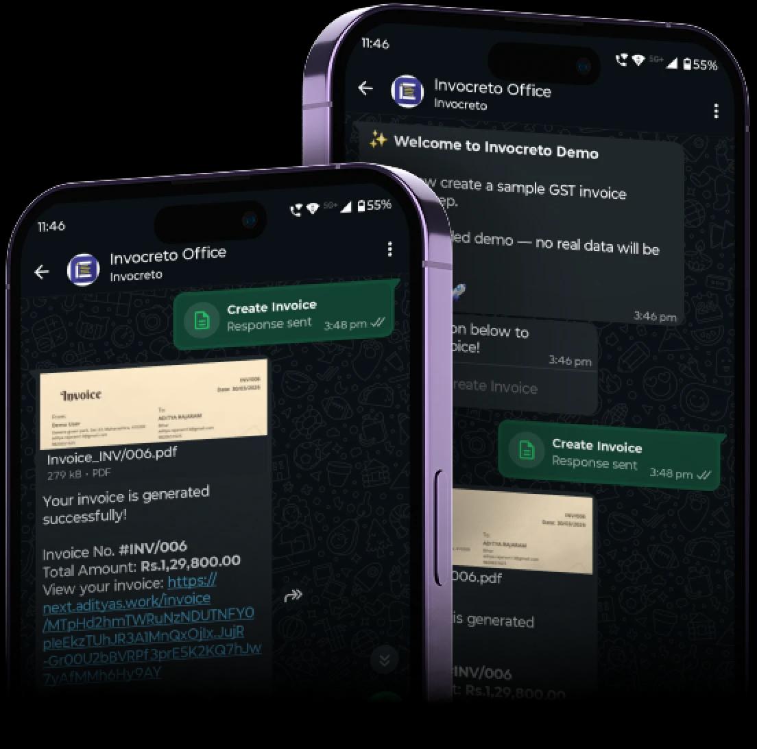 WhatsApp Invoice Preview